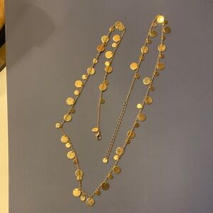 Lia Sophia Gold Disc Necklace